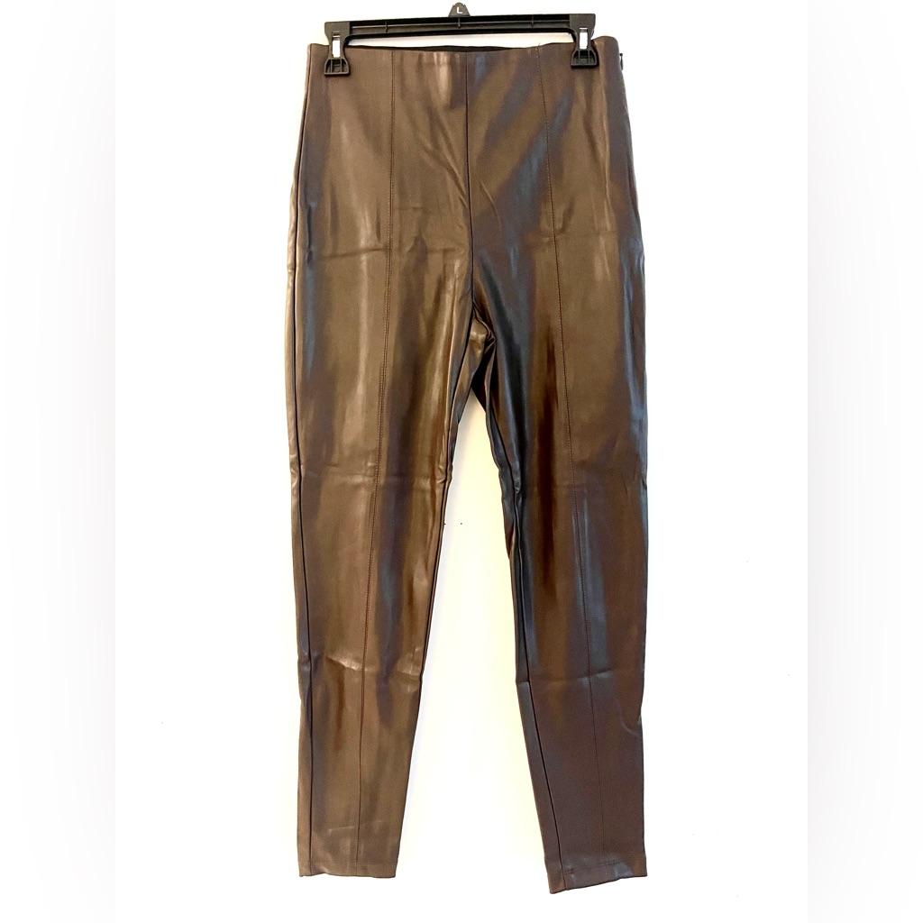 Ann Taylor Chocolate Brown Leather Pants